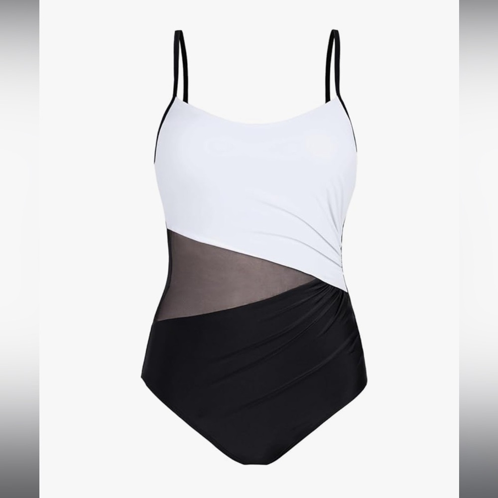 Elegant Black and White Women's Swimsuit